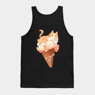 Ice cream kitty cat salted caramel Tank Top